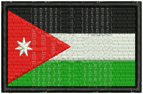 Jordan Flag Embroidery Design