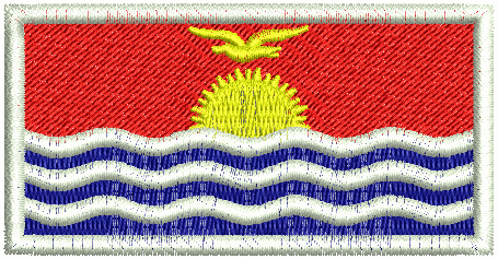 Kiribati Flag Embroidery Design