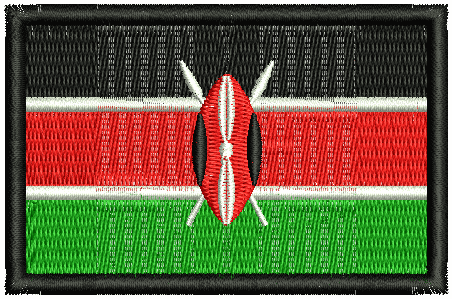 Kenya Flag Embroidery Design